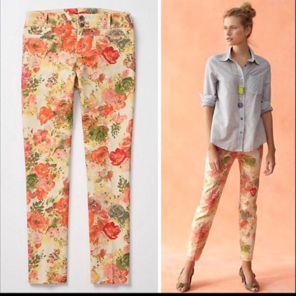 Carttonnier floral ankle pants. Size 4